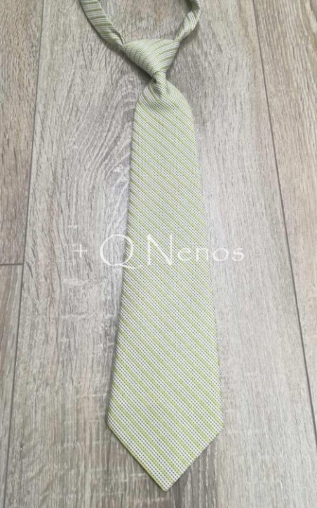 Corbata Niño Verde Rayas LC002