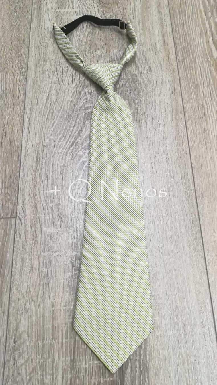 Corbata Niño Verde Rayas LC002