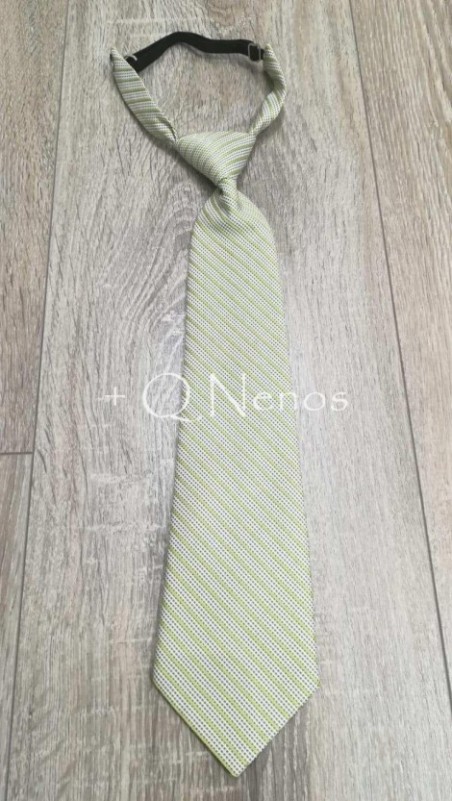 Corbata Niño Verde Rayas LC002