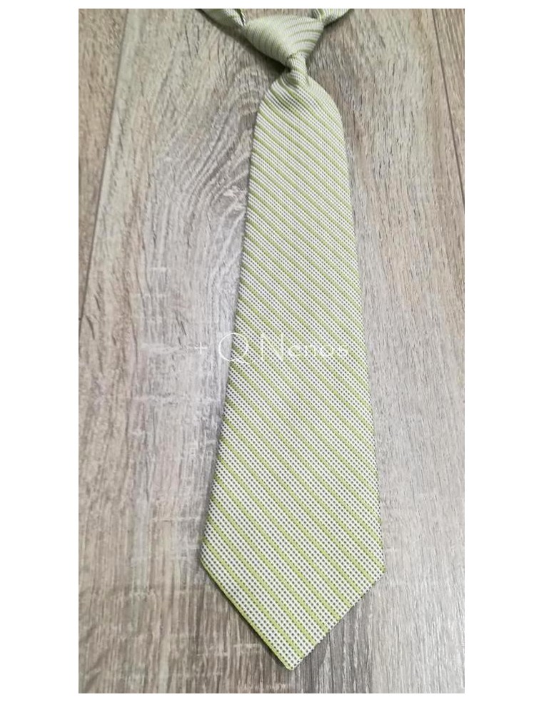 Corbata Niño Verde Rayas LC002