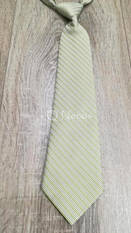 Corbata Niño Verde Rayas LC002