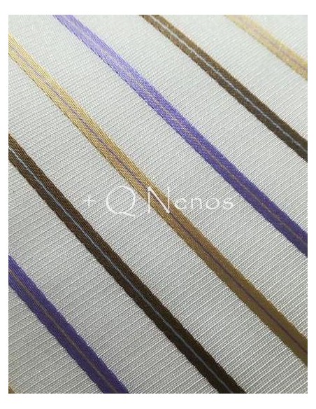 Corbata Niño Kamil Estampado Rayas Morado/Marrón LC006