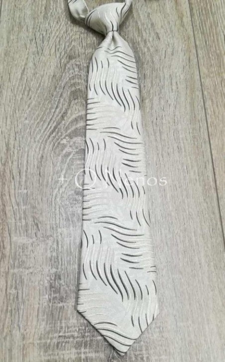 Corbata Niño Fremer Estampada Plata LC010