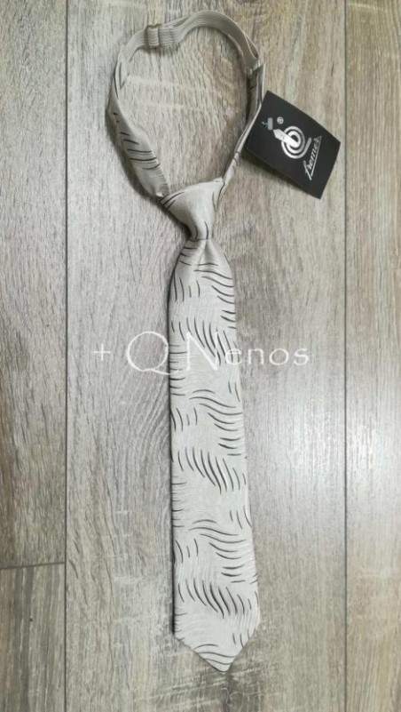 Corbata Niño Fremer Estampada Plata LC010