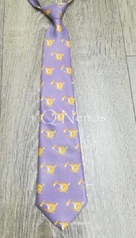 Corbata Niño Fremer Estampada Canguros Lila LC016