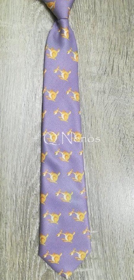 Corbata Niño Fremer Estampada Canguros Lila LC016