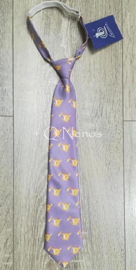 Corbata Niño Fremer Estampada Canguros Lila LC016