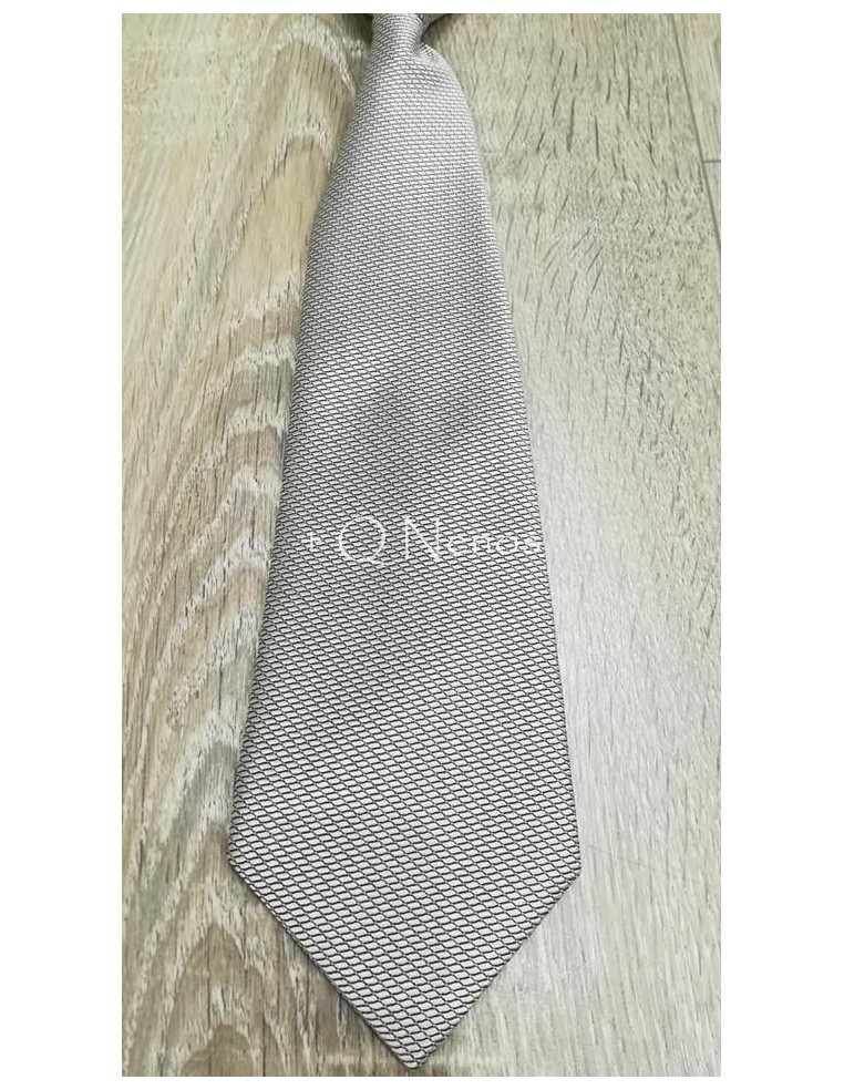 Corbata Niño Dibujo Escamas Gris Plata LC018