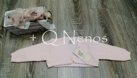 Chaqueta Bautizo Paz Rodriguez Puntas Redondas Rosa PR5201