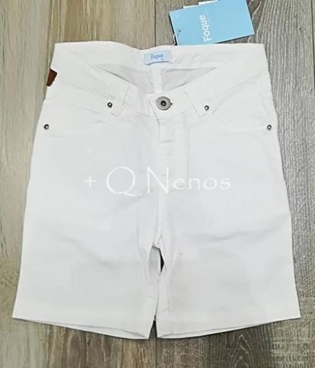 Bermuda Niño Foque 5 Bolsillos Blanca F6171