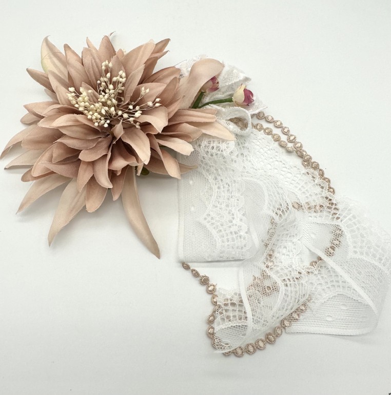 Adorno Flor Puntilla Rosa Amaya AMY587016AD