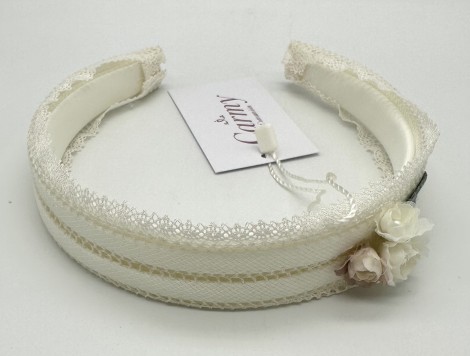 Diadema Comunión Carmy Rosa/Crudo CD4304.D 2