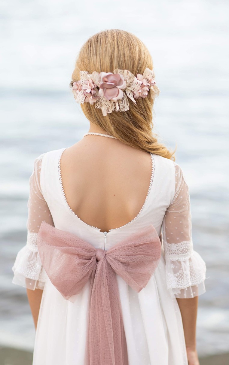 Vestido Comunión Yilda Blanco Alhuka ACYILDA.B