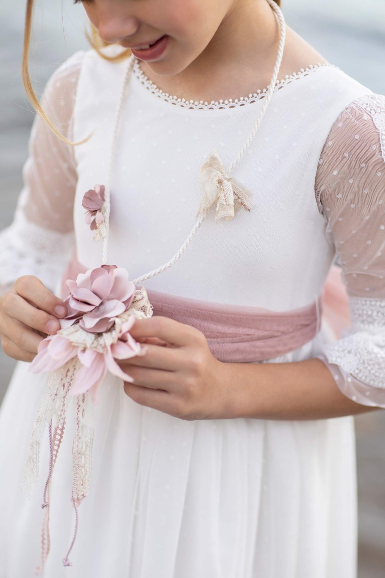 Vestido Comunión Yilda Blanco Alhuka ACYILDA.B