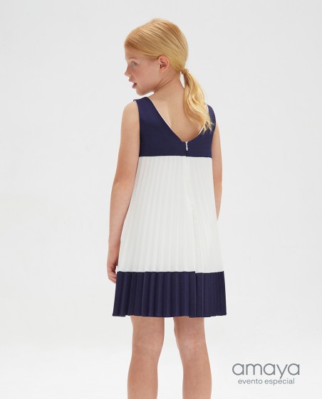Vestido Corto Marino Blanco Amaya AMY584605