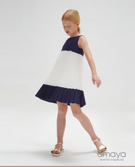 Vestido Corto Marino Blanco Amaya AMY584605