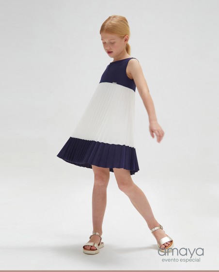 Vestido Corto Marino Blanco Amaya AMY584605