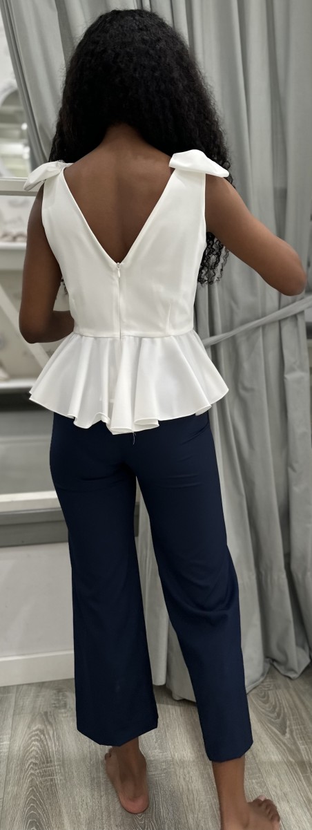 Conjunto Top Pantalón Crudo Marino My Bella Moon MBMS548/612