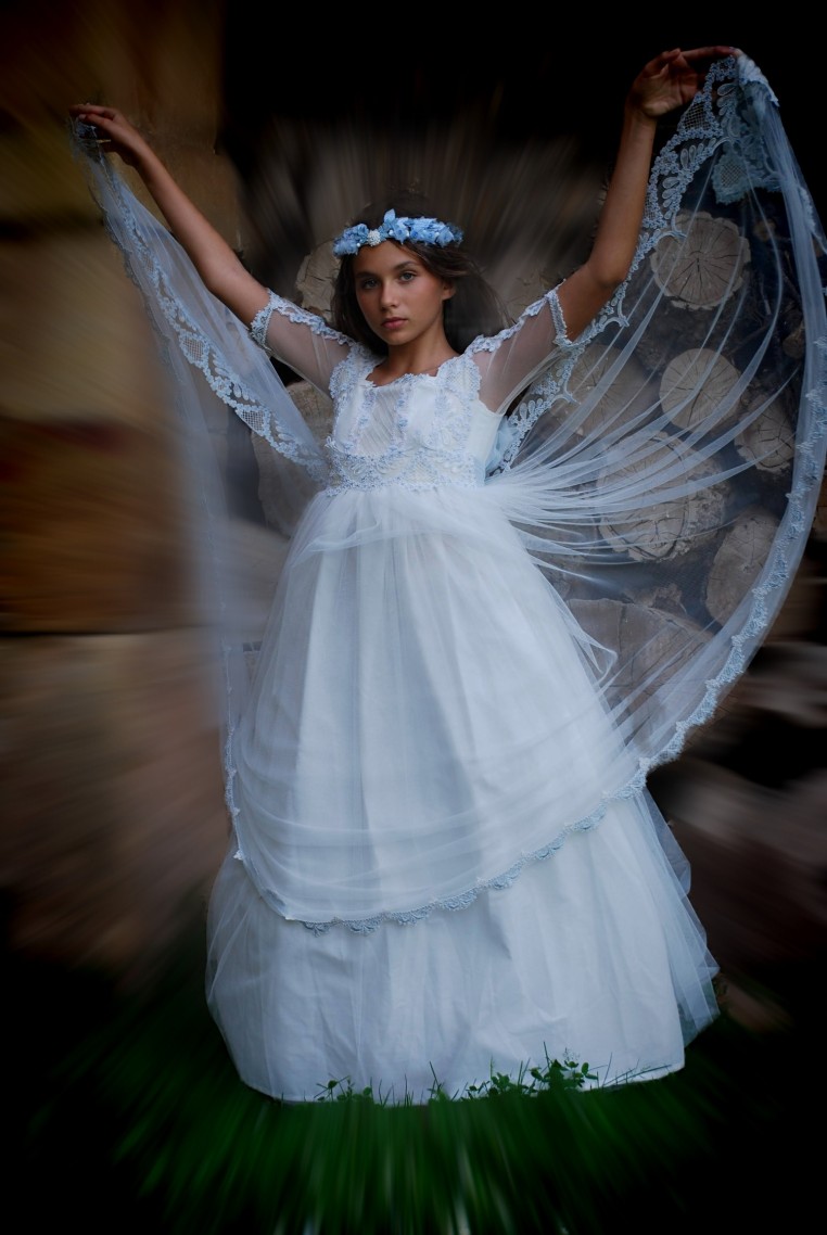 Vestido Comunión Mon Air Luna Azul