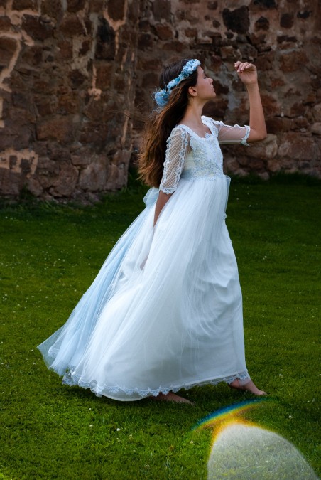 Vestido Comunión Mon Air Luna Azul