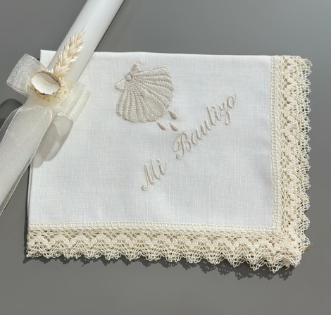 Pañuelo Bautizo Concha EV04