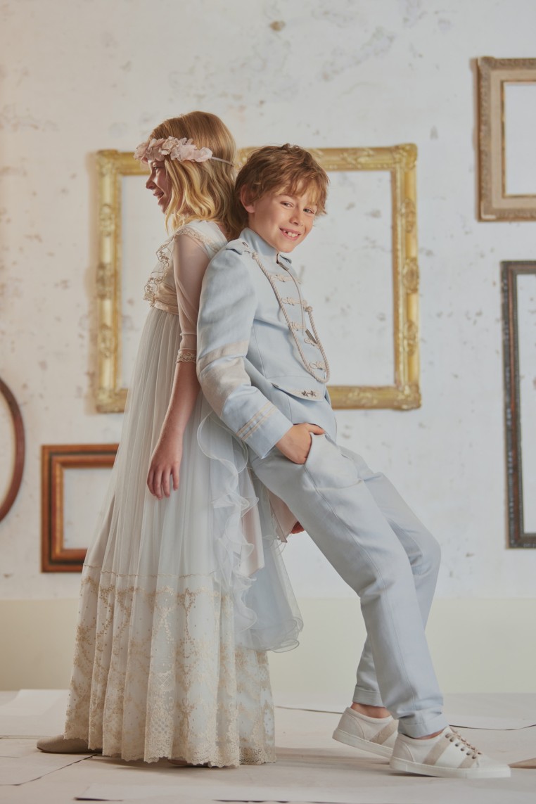 Traje levita Comunión Hortensia Maeso Cameron...