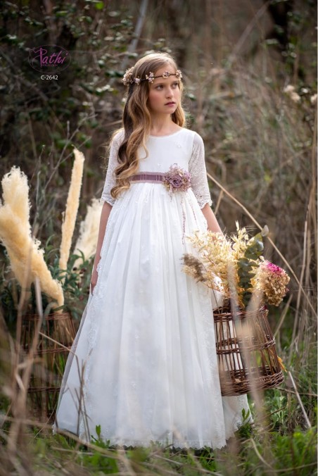 Vestido comunión Pathi Coleccion PCC-2642