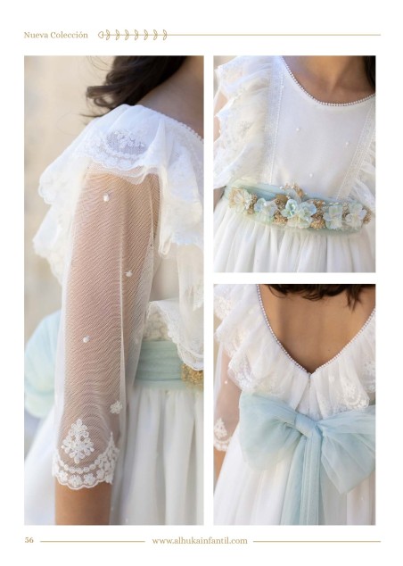Vestido comunión Alhuka Musgo ACMUSGO