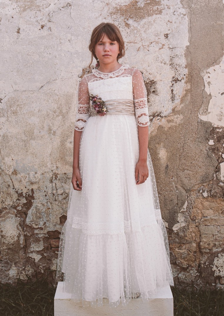 Vestido comunión Hortensia Maeso Nayeli LEDC126111