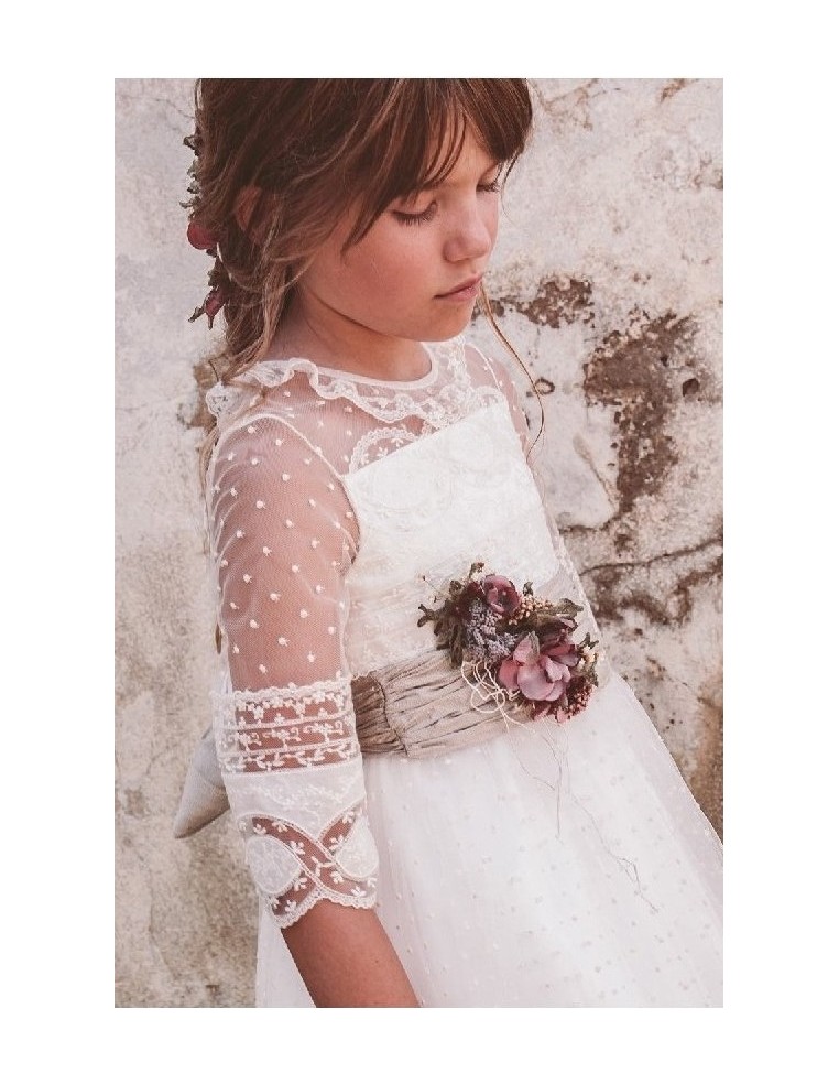 Vestido comunión Hortensia Maeso Nayeli LEDC126111