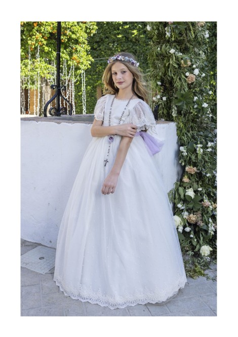 Vestido comunión Manuela Macías Violeta MMCVIOLETA