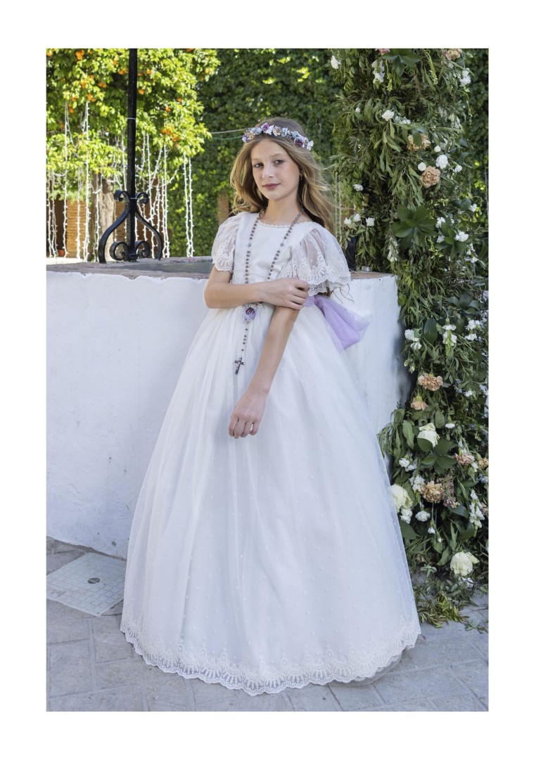 Vestido comunión Manuela Macías Violeta MMCVIOLETA