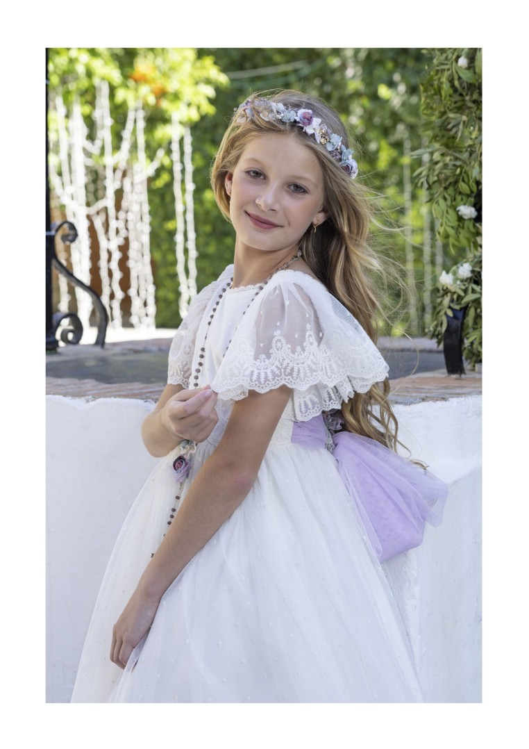 Vestido comunión Manuela Macías Violeta MMCVIOLETA
