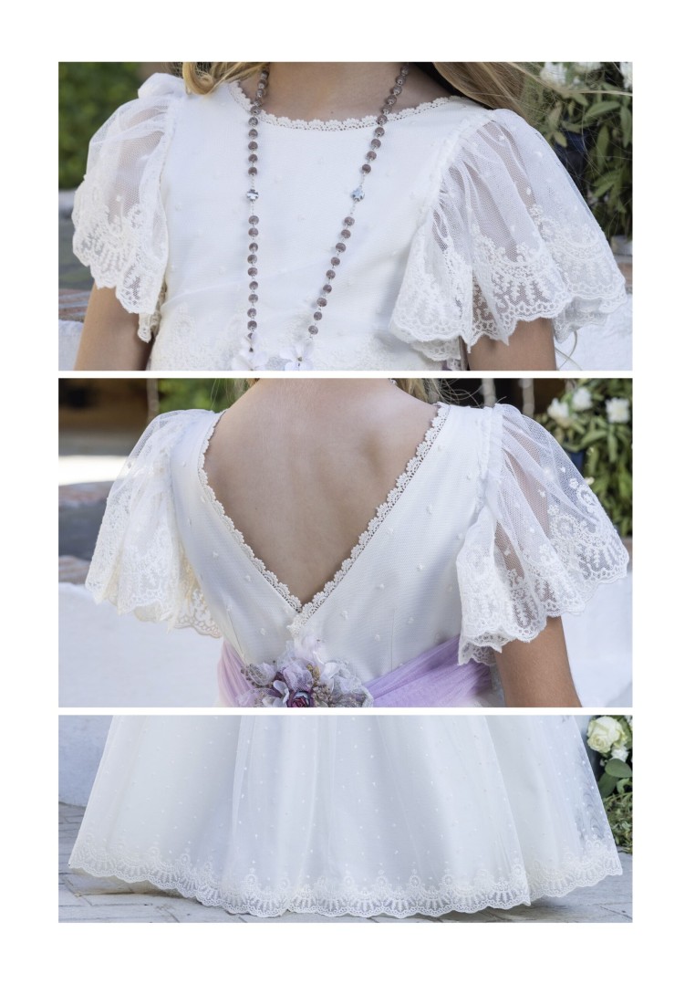 Vestido comunión Manuela Macías Violeta MMCVIOLETA