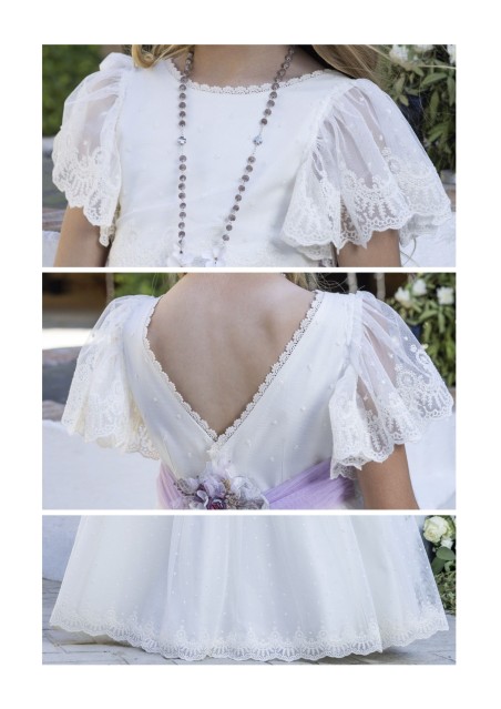 Vestido comunión Manuela Macías Violeta MMCVIOLETA