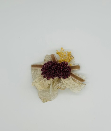 PINZA FLOR BURDEOS 2