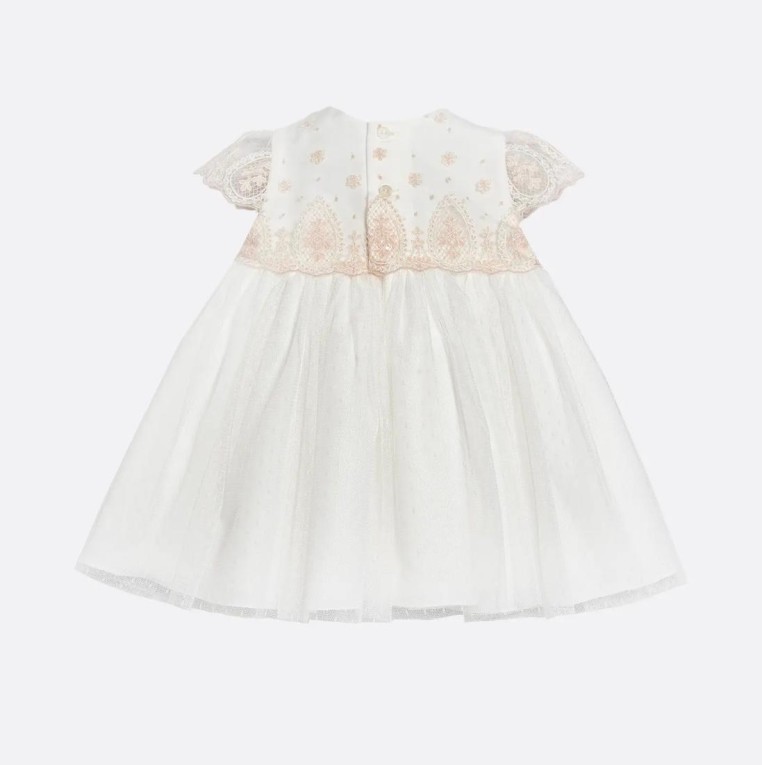 VESTIDO BAUTIZO BLANCO/TOSTADO