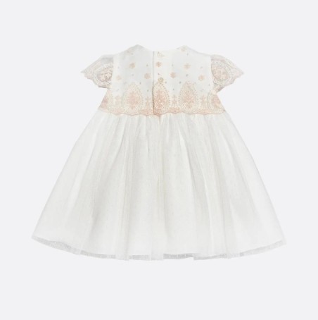 VESTIDO BAUTIZO BLANCO/TOSTADO