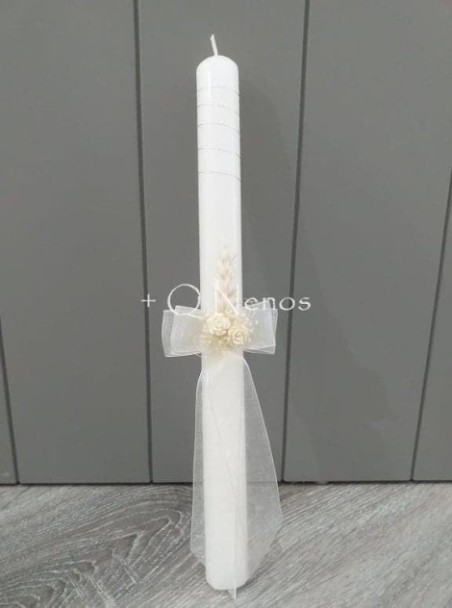 Vela Bautizo/Comunión Ramillete