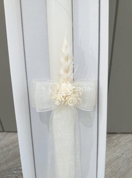 Vela Bautizo/Comunión Ramillete