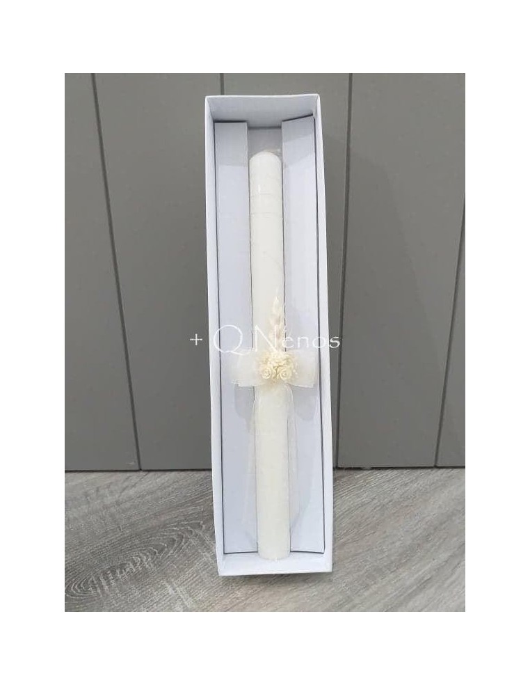 Vela Bautizo/ Comunión Flores