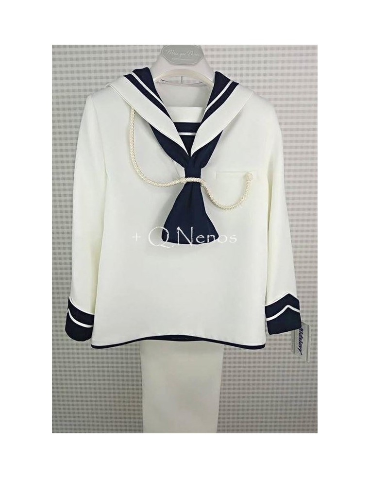 Traje Comunión Marinero  Kidslavy Beige/Marino...