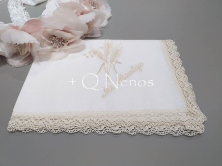 Pañuelo Bautizo Espigas EV04.