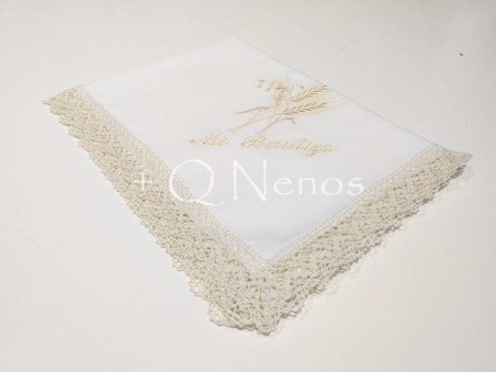 Pañuelo Bautizo Espigas EV04.