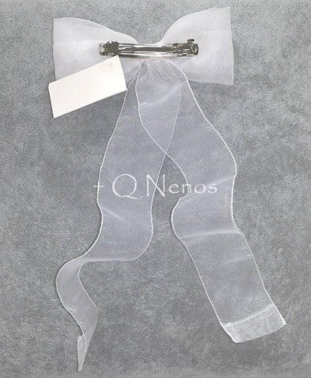 Lazo Comunión Bodoques Seda Cristal Blanco L316L